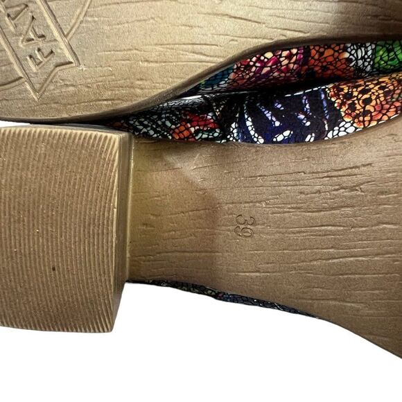 Zapato Leather Butterfly Mosaic Ankle Boots, Made in Italy, Size EU 39, US 8 M - Picture 9 of 9